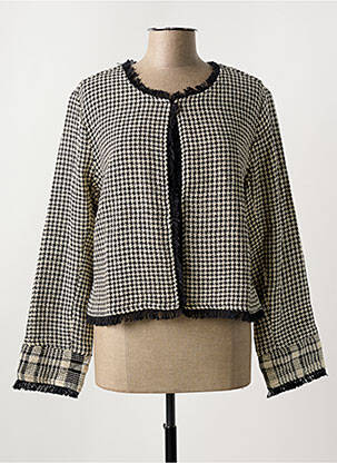 Veste casual col rond noir ORIENTIQUE NATURALLY femme