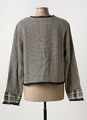 Veste casual col rond noir ORIENTIQUE NATURALLY femme
