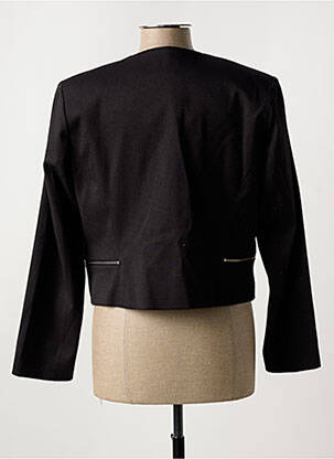 Veste chic col rond noir PAUSE CAFE femme