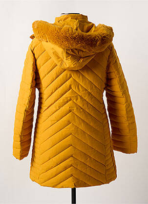 Doudoune poches a capuche jaune SATURNE femme