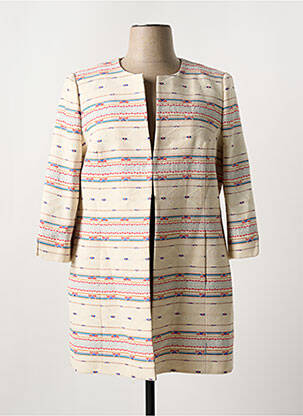 Veste casual col rond beige BARILOCHE femme