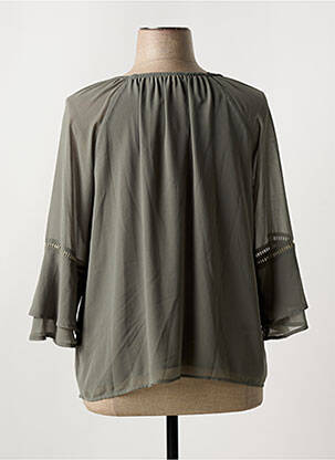 Top col rond manches 3/4 vert SIGNE NATURE femme