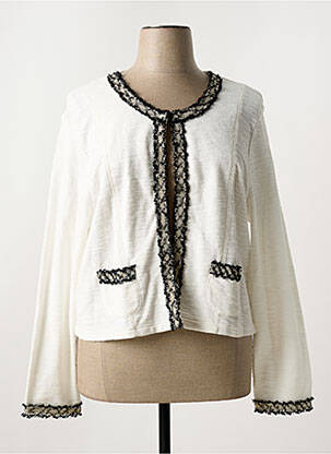Gilet manches longues manches longues blanc SIGNE NATURE femme