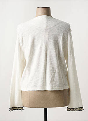 Gilet manches longues manches longues blanc SIGNE NATURE femme