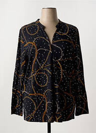 Blouse imprimé fantaisie manches longues noir BRANDTEX femme