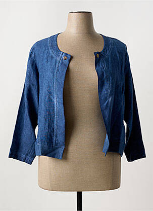 Veste casual col rond bleu BAGORAZ femme