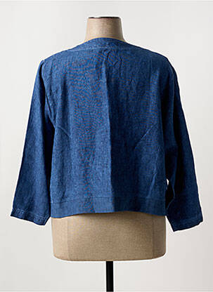 Veste casual col rond bleu BAGORAZ femme
