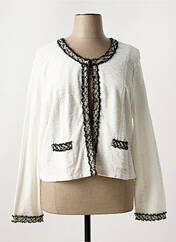 Gilet manches longues blanc SIGNE NATURE pour femme seconde vue