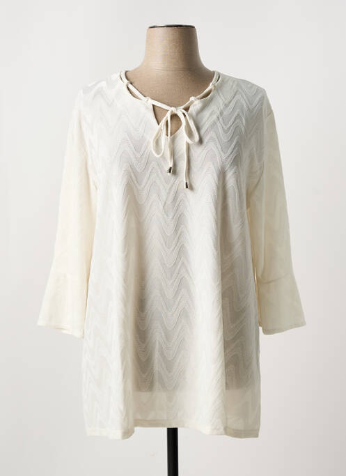 Tunique manches longues col v blanc 2W PARIS femme
