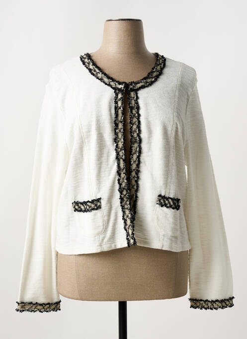 Gilet manches longues manches longues blanc SIGNE NATURE femme