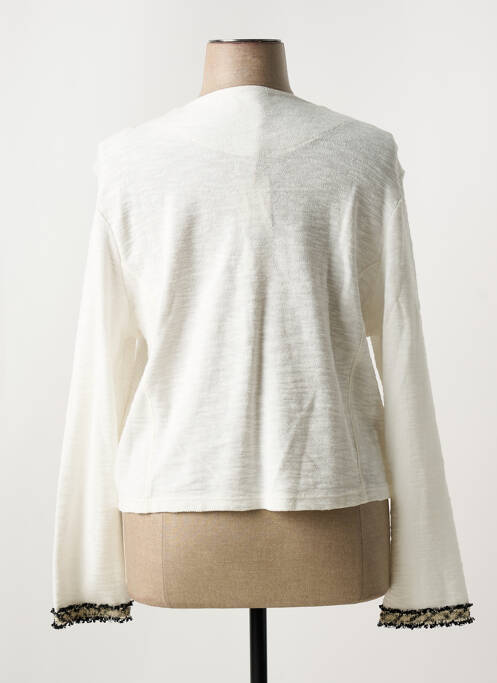 Gilet manches longues manches longues blanc SIGNE NATURE femme
