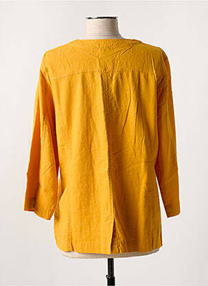 Chemisier coupe droite manches longues jaune SIGNATURE femme