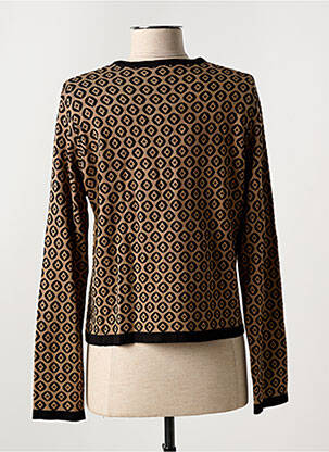 Gilet manches longues fermeture boutonnée sur le devant marron MORE & MORE femme
