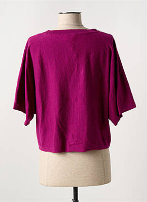 Gilet manches courtes fermeture boutonnée sur le devant violet LA FIANCÉE femme