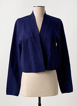 Gilet manches longues col v bleu LA FIANCÉE femme