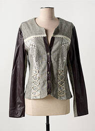 Veste casual col rond gris ENJOY femme