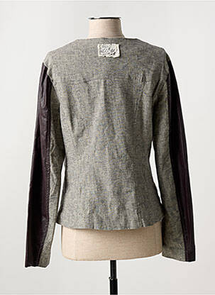 Veste casual col rond gris ENJOY femme