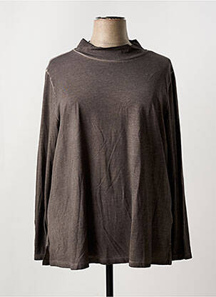 Pull col rond manches longues marron FRED SABATIER femme