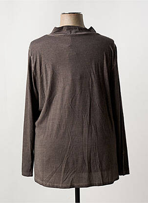 Pull coupe droite manches longues marron FRED SABATIER femme