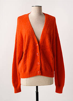 Gilet manches longues orange GARCIA pour femme