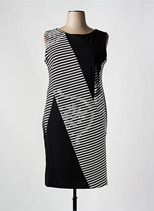 Robe mi-longue sans manche sans manche noir TINTA STYLE femme