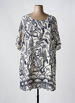 Robe mi-longue bleu ORIENTIQUE NATURALLY pour femme