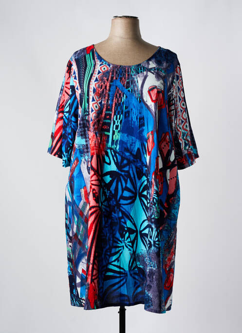 Robe mi-longue bleu ORIENTIQUE NATURALLY pour femme