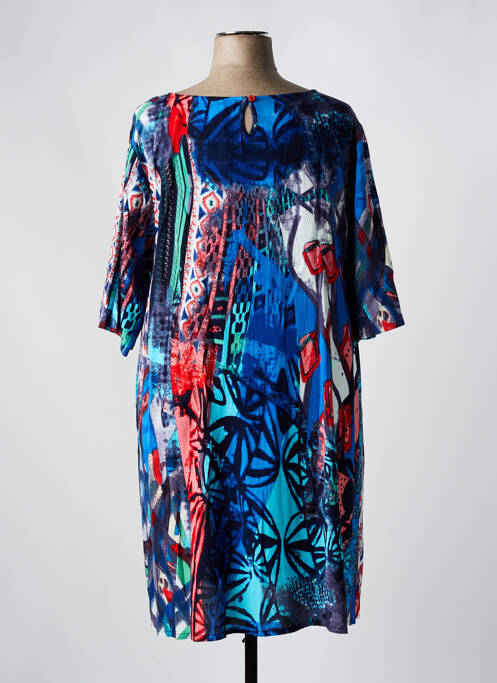 Robe mi-longue bleu ORIENTIQUE NATURALLY pour femme