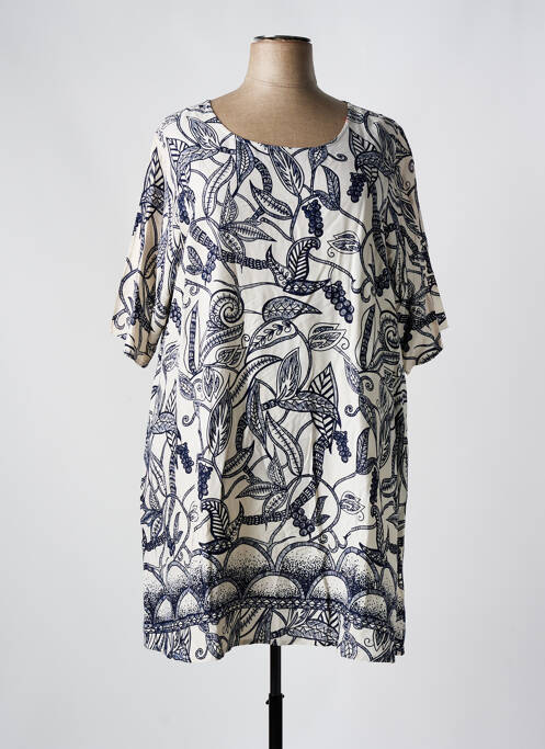 Robe mi-longue bleu ORIENTIQUE NATURALLY pour femme