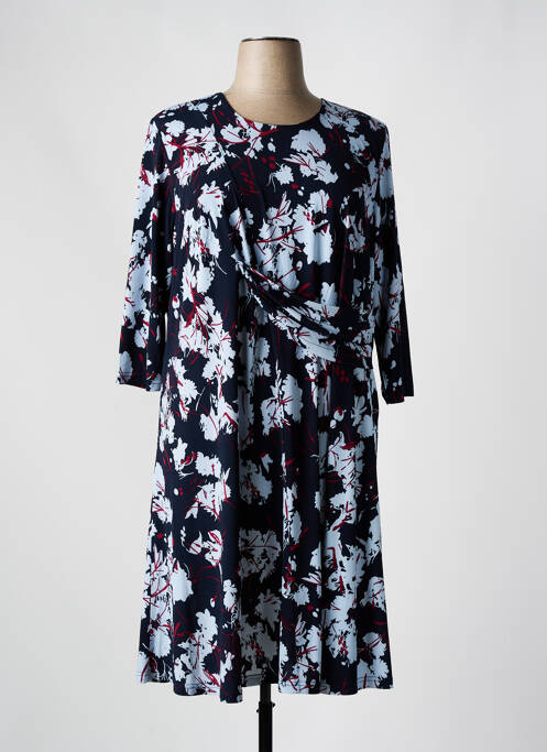 Robe mi-longue bleu SIGNATURE pour femme