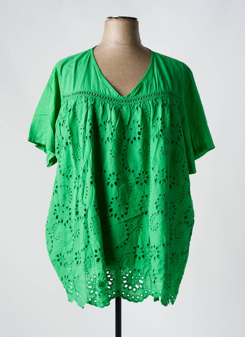 Tunique manches courtes vert PIMENT ROUGE pour femme