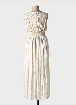 Robe longue sans manche sans manche beige C'MELODIE femme
