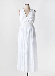 Robe longue sans manche sans manche blanc C'MELODIE femme