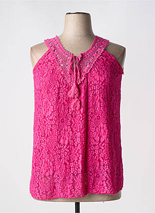 Top stretch sans manche rose NEW COLLECTION femme