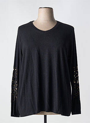 Pull col v manches longues bleu C'MELODIE femme
