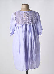 Robe courte violet MADE IN ITALY pour femme seconde vue