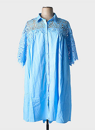 Robe mi-longue bleu clair BUBBLEE pour femme