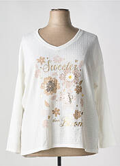 Top blanc MINA ROSA pour femme seconde vue