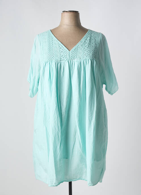 Robe courte vert MADE IN ITALY pour femme