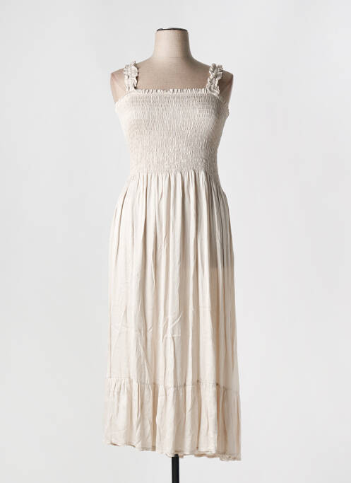 Robe longue beige C'MELODIE pour femme