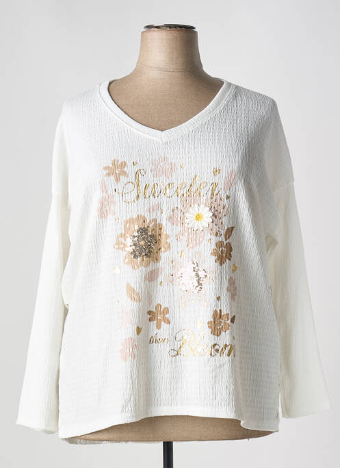 Top blanc MINA ROSA pour femme