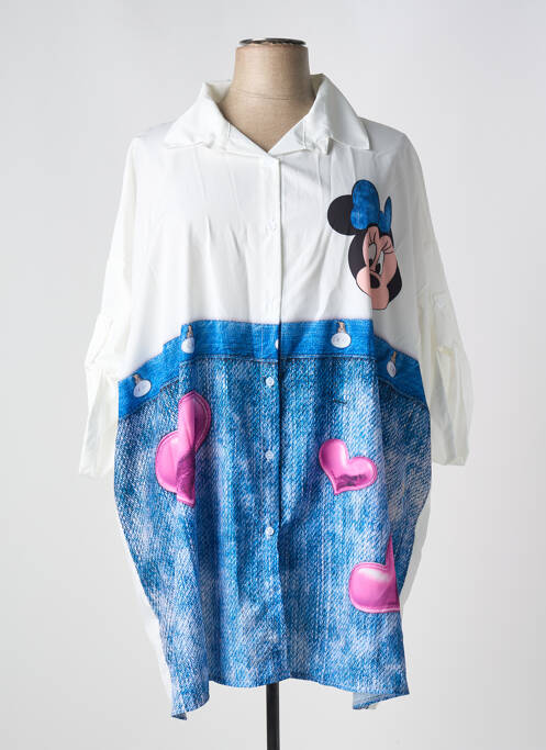 Tunique manches longues blanc MADE IN ITALY pour femme