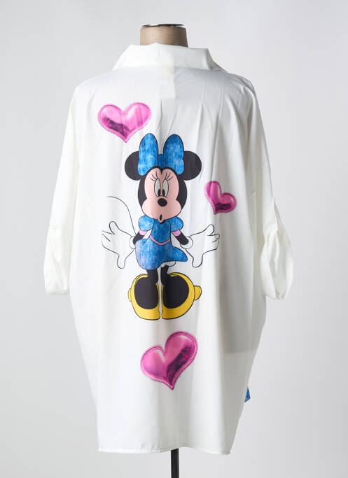 Tunique manches longues blanc MADE IN ITALY pour femme