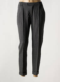 Pantalon chino fermeture zippée sous rabat boutonné taille normale gris SUZA femme