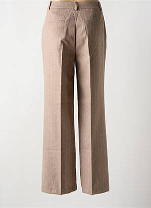 Pantalon chino fermeture zippée sous rabat boutonné taille normale beige MORE & MORE femme