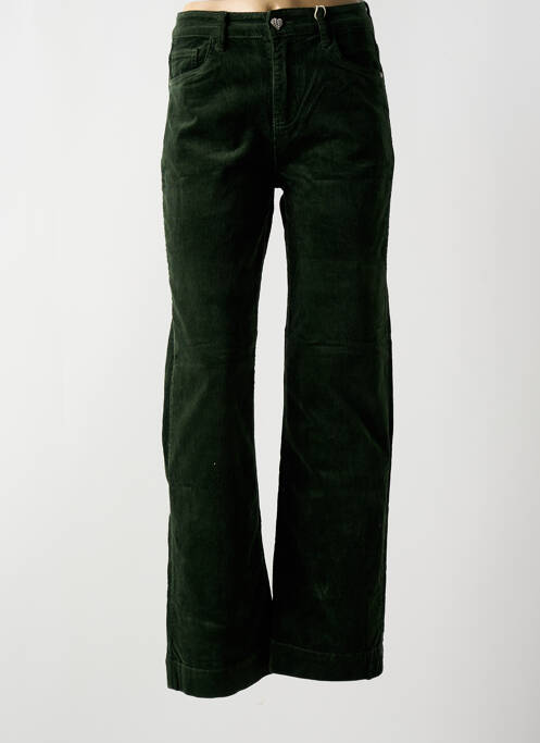 Pantalon droit vert KAROSTAR pour femme