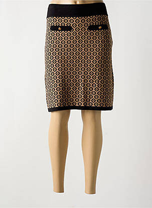 Jupe mi-longue stretch noir MORE & MORE femme
