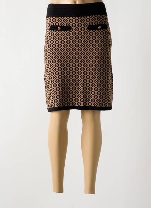 Jupe mi-longue coupe droite noir MORE & MORE femme