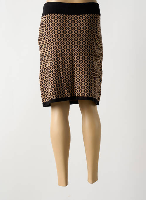 Jupe mi-longue coupe droite noir MORE & MORE femme
