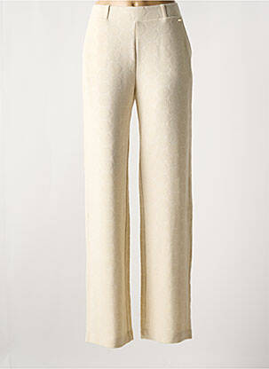 Pantalon droit stretch taille normale beige AIME femme